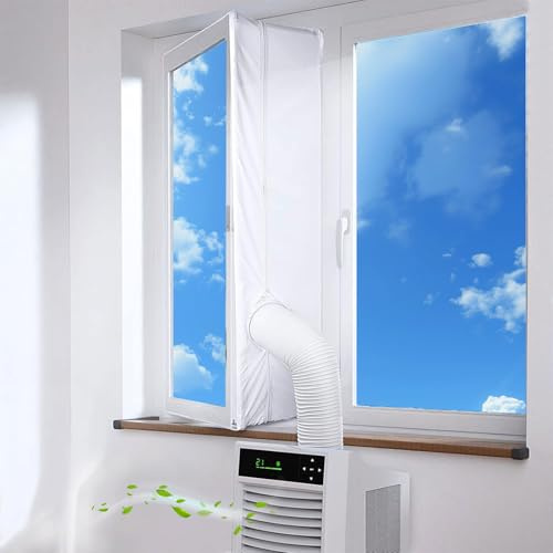 CUVZORA Joint de Fenêtre pour Climatiseur Mobile, Kit de Calfeutrage pour Climatiseur Mobile, Installation facile, Convient à tous les climatiseurs et sécheurs mobiles(400CM)