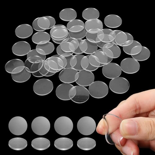 50 Stück Antirutsch Pads Transparent, Silikon Klebepads Schutzpuffer Abstandshalter Transparente Gummipuffer, für Glastischplatten, Fotorahmen, Möbel, Küchenschränke 25 x 2 mm
