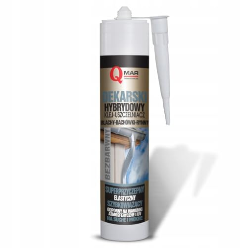 QMAR Dach Dichtstoff Silikon 290 ml – Dachabdichtungsdichtstoff elastischer Polymer-Kleb- und Dichtstoff, UV- und witterungsbeständig, für Dachziegel, Dachrinnen und Blechverkleidungen (Transparent)