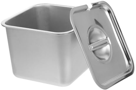 DECORNIJIA Boîte de Stockage Alimentaire Inox avec Couvercle Bac Congélation Réutilisable Acier Inoxydable pour Crème Glacée Maison Récipient Hermétique Anti-odeurs Facile à Nettoyer pour