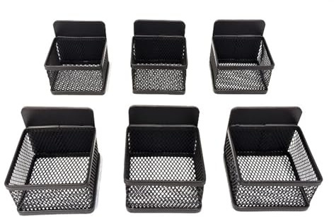 Haofy Organizzatore Magnetico per Bustine di tè, 6 Pezzi, Portaoggetti in Metallo, con Forte Supporto Magnetico, per Frigorifero, Ripiano, Mobiletto, Dispensa (BLACK)