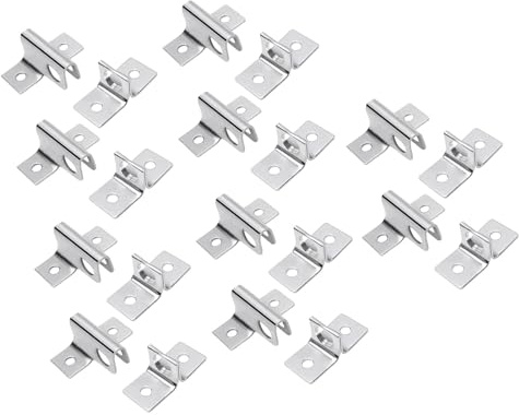 Lodoot 10 pernos de seguridad para puerta de armario, acero laminado en frío, cerrojos gruesos para casillero, cerrojo fácil de instalar, cerradura de nariz de cuatro agujeros