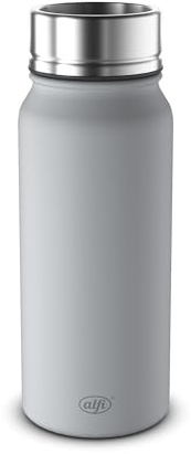 alfi PURE Thermobecher 0,50 l, 9 h heiß, fog grey mat | 18 h kalt, auslaufsicher, Edelstahl Isolierbecher, 360° Trinköffnung, Kaffeebecher To Go, spülmaschinenfest, grau