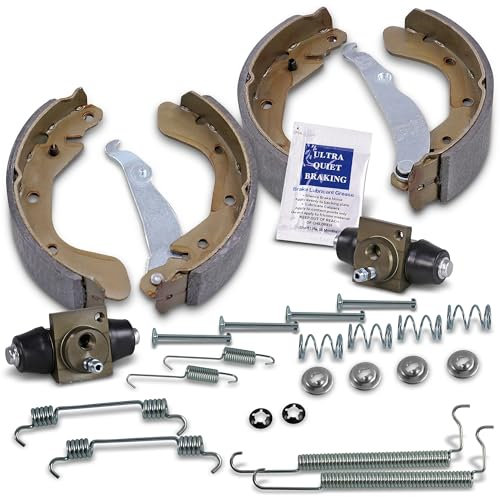 Satz Bremsbacken Ø200 mit Zubehör + 2x Radbremszylinder Ø19.05 hinten