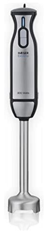 HAEGER HB-10B.018A Batidora de Mano Extreme con 1000W de Potencia, 2 Velocidades, 2 Interruptores, Función Turbo, Cuchilla en Titanio de 5.4 cm, Pie de Acero Inoxidable de 22.5 cm