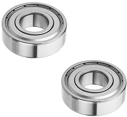 Othmro 6203ZZ djup skåra kullager 17 mm x 40 mm x 12 mm Gcr15 (2 st) lätt att underhålla