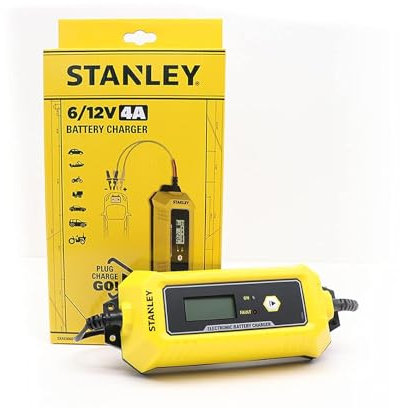 Stanley 6-12V Battery charger 4A - UK plug