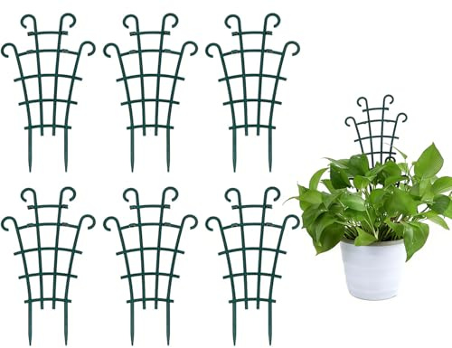 UWIOFF Enrejado pequeño, 6 Piezas apilables de plástico para Plantas trepadoras en Maceta, Interior/Exterior Hoya Vines Pothos Plantas de Interior