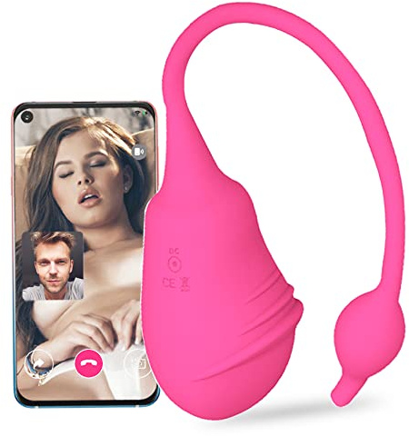 Bullet Vibratoren mit APP und Bluetooth für sie Klitoris und G-Punkt, Tragbarer Vibrationseier, Silikon Kugelvibrator mit N Vibrationsmodi, Anal Dildo Vibrator mit der APP Fernsteuerung