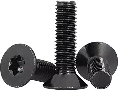 5-50 Stück M1.6/M2/M2.5/M3/M4/M5/M6 schwarze Edelstahl-Torx-Kopf-Senkkopfschrauben, M6x16mm(10pcs)