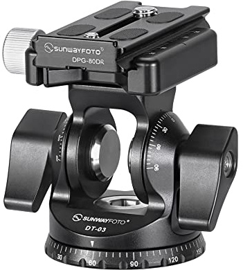 Sunwayfoto DT-03S Arca/RRS Compatible 2 Way Tilt Head + 60mm QR Plate for Tripod/Monopod