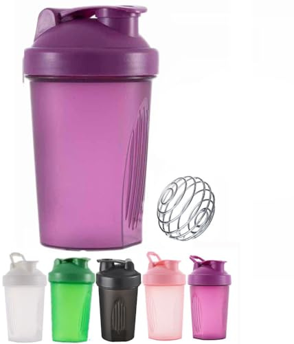 Bouteille shaker pour boisson protéinée de 400 ml, shaker pour boisson protéinée, gobelets shaker portables avant l'entraînement avec mélangeur à billes à fil idéal pour mélanger des boissons en