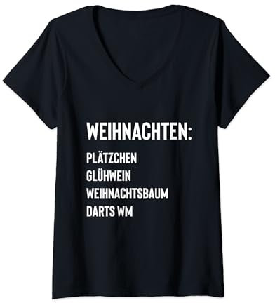 Ally Pally Darts-Weihnachten: Darts Wm in England 180 T-Shirt mit V-Ausschnitt