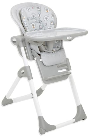 Joie Mimzy - Seggiolone reclinabile da tavolo personalizzabile con 5 inclinazioni regolabili, 7 posizioni di altezza, imbracatura a 5 punti, 3 altezze poggiapiedi (dalla nascita fino a 15 kg)