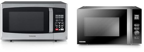 Toshiba 800w 23L Microwave Oven with Digital Display, Auto Defrost, One-Touch Express Cook & 800w 20L Microwave Oven with 12 Cooking Presets, Upgraded Easy-Clean Enamel Cavity