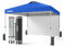 Wiltec Carpa Plegable Azul 3 x 3 m con Parte Lateral cenador Pop up Gazebo con Ruedas jardín