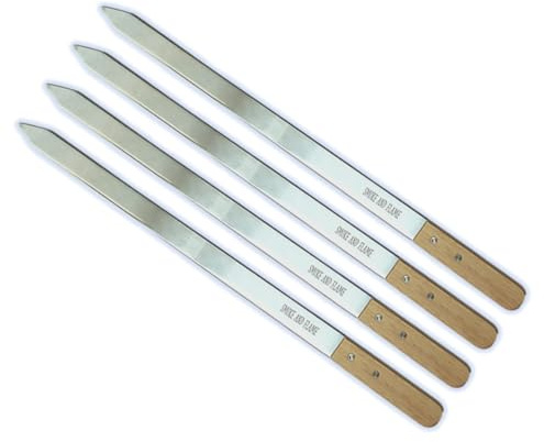 Skewers Extra Wide Fat Long Kebab,1 inch Wide BBQ Grill Large 60cm 23mm Stainless Steel Metal for Shish Seekh Koobideh Persian Turkish Style BBQ, Set of 4