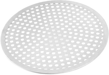 LABRIMP Teglia per Pizza Perforata 1 Pz in Lega di Alluminio Argento