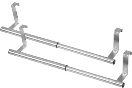 CANIGHT 2piezas Barra De Toalla Extensible Inoxidable Soporte De Toalla Colgante para Cocina y Baño Instalación y Práctica