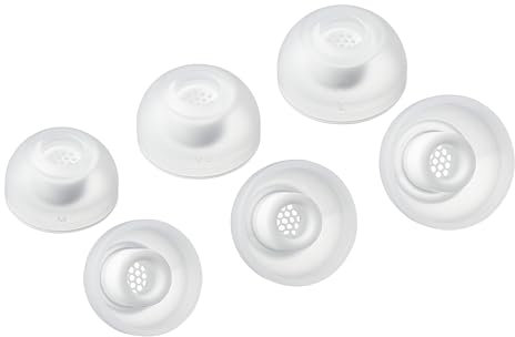 AZLA SednaEarfit MAX TWS 6 White – Earbud Tips for Wireless Headphones - Noise Canceling Earbuds Replacement Tips - Eartips Compatible with Sony, Samsung, Sennheiser, and Devialet (White, M-ML-L)