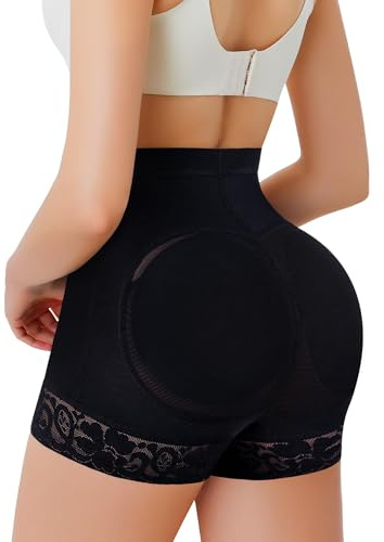 Gotoly Women Butt Lifter Padded Shapewear Tummy Control Knickers Hip Enhancer Panties Body Shaper Underwear Shaping Shorts Black