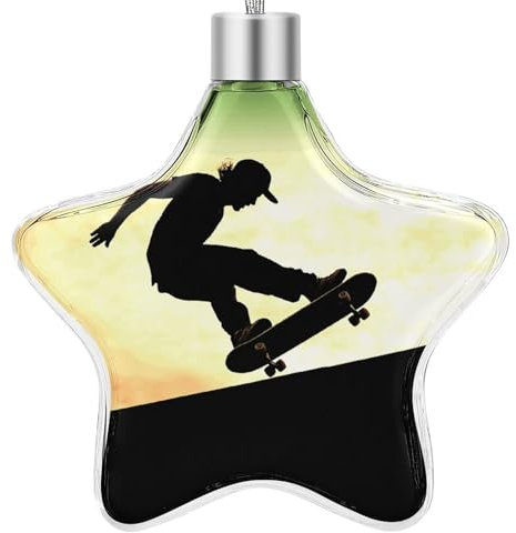 Weihnachtsschmuck 2024 Weihnachtsbaum Stern Anhänger Skateboard Lustige Weihnachtsanhänger Hängende Weihnachtsbaum Dekoration für Zuhause Neujahr Party Supplies Geschenke