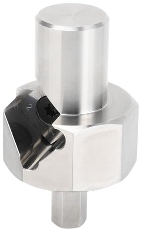 Utensile per Smussare Fori per Cani, Alesatore per Smussare Fori per Cani in Acciaio Inossidabile con Gambo Esagonale 9 Mm, Lama in Lega T10, Strumento per Sbavare Fori per