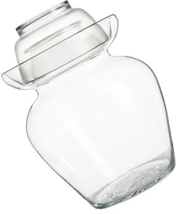 OFFSCH Bocal En Verre Pour Cornichons La Cuisine 2,5 Kg Transparent Verre Sans Plomb Étanche à L'air Bocal Alimentaire Maison Fermentation Pot Conservation Tradition