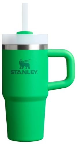STANLEY Quencher H2.0 Tumbler with Handle and Straw, 3-Position Flowstate Lid, Travel Cup Holder Compatible, Insulated Stainless Steel, BPA-Free, 0.4 Litres, Meadow Colour | Handle and Straw | 3-Position Lid | Cup Holder Compatible for Travel | Insulated Stainless Steel Cup | BPA-Free