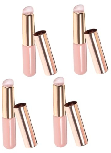 Vaguelly 4pezzi Pennello Per Labbra in Silicone Applicatore Per Rossetto Correttore Design Portatile Materiale Resistente
