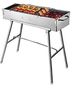 Griglia pieghevole for barbecue a carbone Griglie for carne pieghevoli portatili in acciaio inossidabile for barbecue da campeggio all'aperto per professionisti e appassionati del fai da te