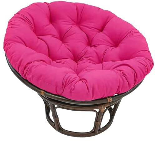 FYCYGG Papasan Sitzkissen für Hängesessel, Rund Papasan Sessel, Bequem Weich Sitzkissen, Hängesessel Kissen für Korbsessel, Garten(Pink,70cmx70cm)