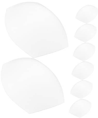 SHERCHPRY Insertos de Sujetador de Esponja Extraíbles, Almohadillas Cuadradas para Sujetador, Espuma, Color Claro, 4 Pares, para Ropa Interior, Tops de Bikini y Sujetadores