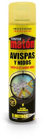VINFERMATON – Insecticida Avispas y Nidos Exterior 600 ml | Válvula Largo Alcance hasta 4 m | Acción Profesional Inmediata | 100 % MADE IN SPAIN