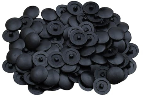 100-Piece Screw Cap, Dust Protection Cover, Furniture Screw Decorative Buckle, Furniture Accessories (Black).