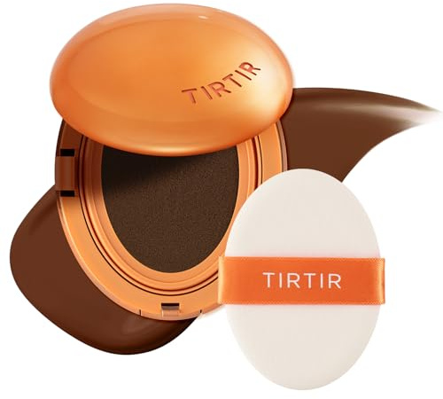 TIRTIR Fond De Teint Mask Fit Ai Filter Cushion, Finition Semi-Mate, Jusqu'À 72 Heures, Couverture Moyenne À Complète, 0,63 Fl Oz (Lot De 1) 49N Deep Chestnut