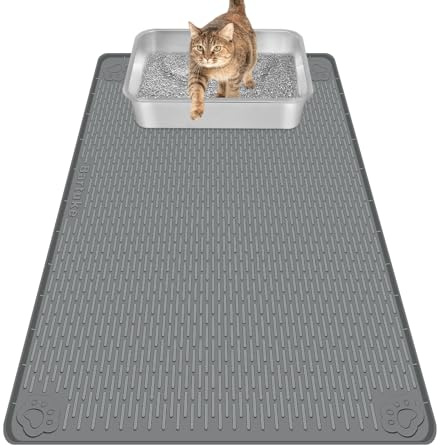 Kattlåda i silikon för kattlåda 86 cm x 56 cm stor kattmatta, mörkgrå