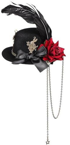 GANAZONO Pinces à Cheveux pour Femmes en Métal Léger, Mini Barrettes Chapeau Fleur Élégantes, Adaptées Goûter ou Anniversaire, Usage Prolongé Confortable