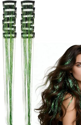 Protoence Clips À Paillettes Pour Cheveux | 12 Pièces Accessoires Pailletés 50cm Étincelants,Décoration Capillaire Tendance,Pour Déguisement Fête Cosplay Festival Anniversaire Vacances Rassemblement