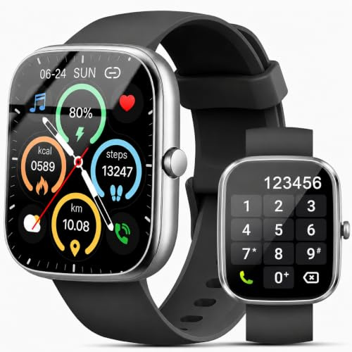 Reloj Inteligente Hombre Mujer, 1,91 HD, Llamadas Bluetooth, Sueño, IP68 | Smartwatch deportivo con 110+ modos, pulsómetro, monitor de sueño, 200+ esferas, música, cámara remota, alarma y clima local