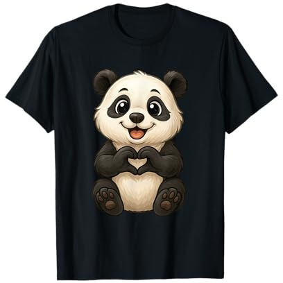 Oso Panda con corazón | Lindo Oso Panda con corazón | Panda Camiseta