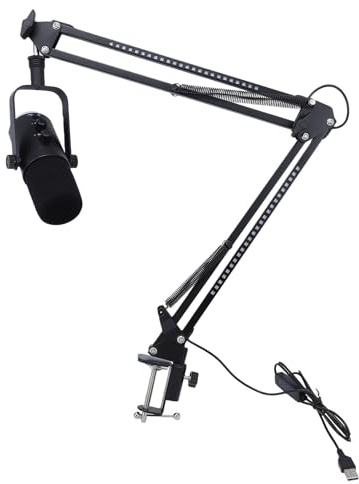SUNGOOYUE Microfono da Gioco, Microfono Dinamico per PC RGB con Doppia Interfaccia XLR USB C per la Registrazione di Podcast in Streaming, Interruttore di Disattivazione Audio Int (BLACK)