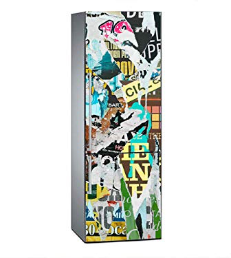 Vinile per Frigorifero, Carte rotte, Diverse Misure, Adesivo Resistente ed Economico | Adesivo Decorativo dal Design Elegante 185x70cm
