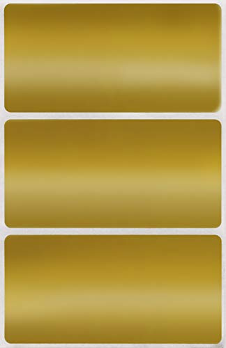 Metalliskt guld presentetiketter klistermärken 10 cm x 5 cm namnetiketter identifieringsklistermärke (102 mm x 51 mm) – 150-pack av Royal Green