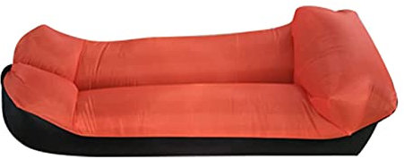 KAISUN Aufblasbares Sofa, Wasserdichter Luft Sitzsack Luft Couch, Tragbares Aufblasbares Liege für Outdoor-Reisen und Strand (Orange)