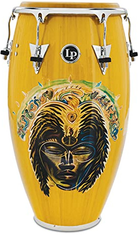 Latin Percussion Conga Santana Africa Speaks Tumba 12,5 LP552X-SAS, Vibrant Yellow, chrome Hardware