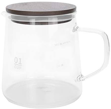 Servidor de café, café de Vidrio, Hervidor de café, Jarra, con Tapa, Vidrio Resistente Al Calor, con Aislamiento Térmico, Hervidor para té, Jugos de Leche