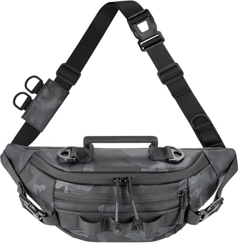 THKFISH Angeltasche, wasserdichte Fishing Bauchtasche mit Verstellbarem Bund, Groß Forellen Tasche Angeln für Herren und Damen, Gürteltasche für Outdoor Angeln,Laufen,Sport im Freien,Training