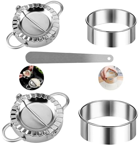 Ravioli Former, 5 Stück Dumpling Maker Kit, Teigtaschenformer mit Ravioli Ausstecher Knödel Schimmel Dumpling Mold für Küchenhelfer Set Dumplings Raviolimachen