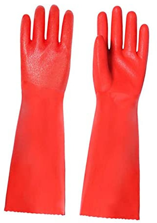 GARVALON Hauswirtschaftshandschuhe Aus Dickem Latex Mit Fleecefutter Rutschfest Waschbar Und Lang Robuste Küchen Spülhandschuhe Für Vielseitige Reinigungsarbeiten